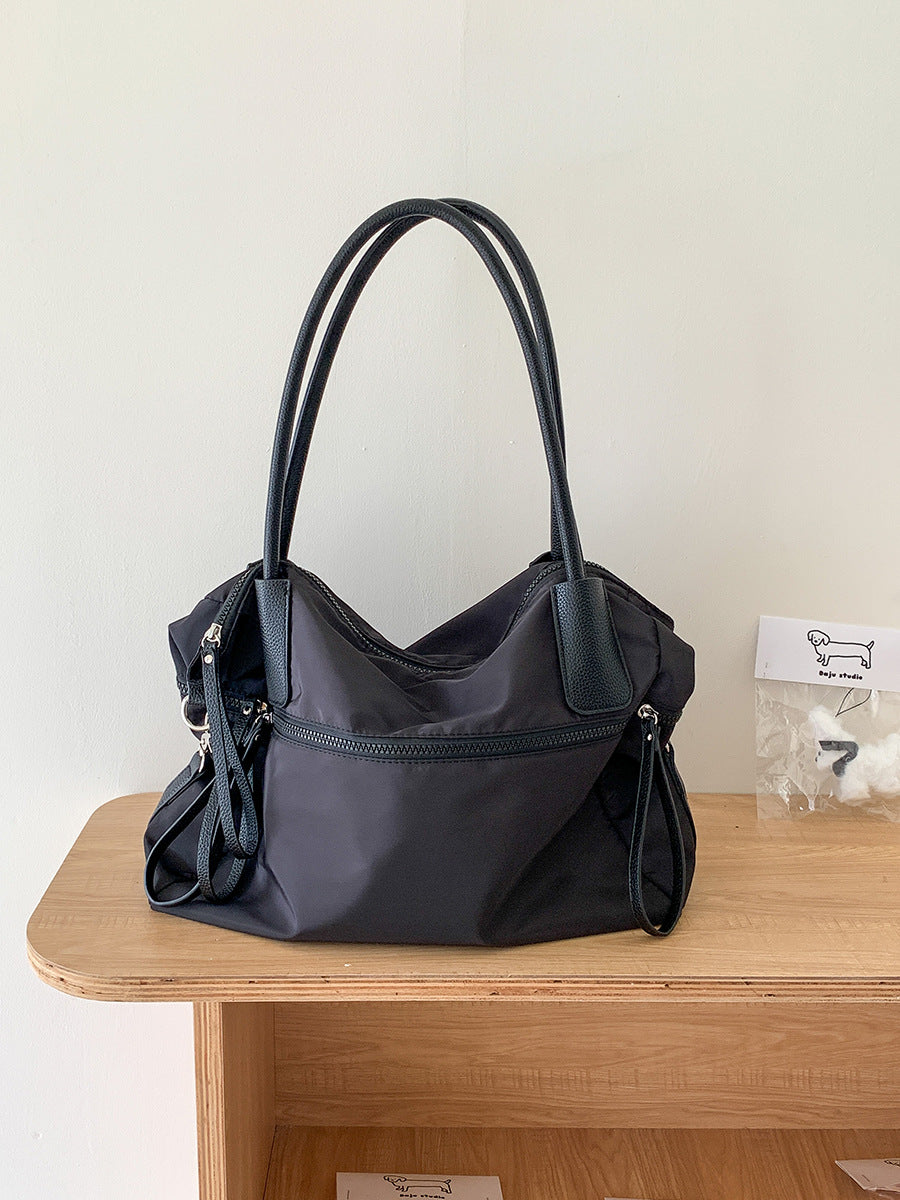 Women's College Fashion Pleated Design Nylon For Bags