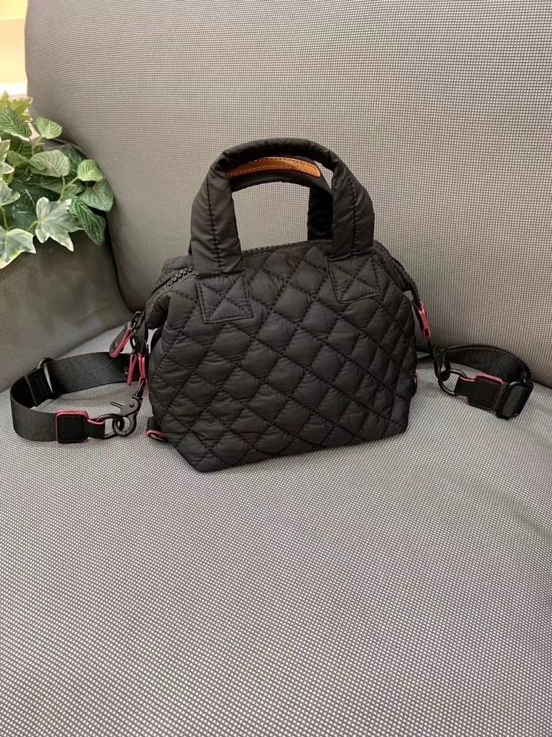 Diamond Korean Style Space Cotton Textured Nylon Cloth Fashion Crossbody Bags