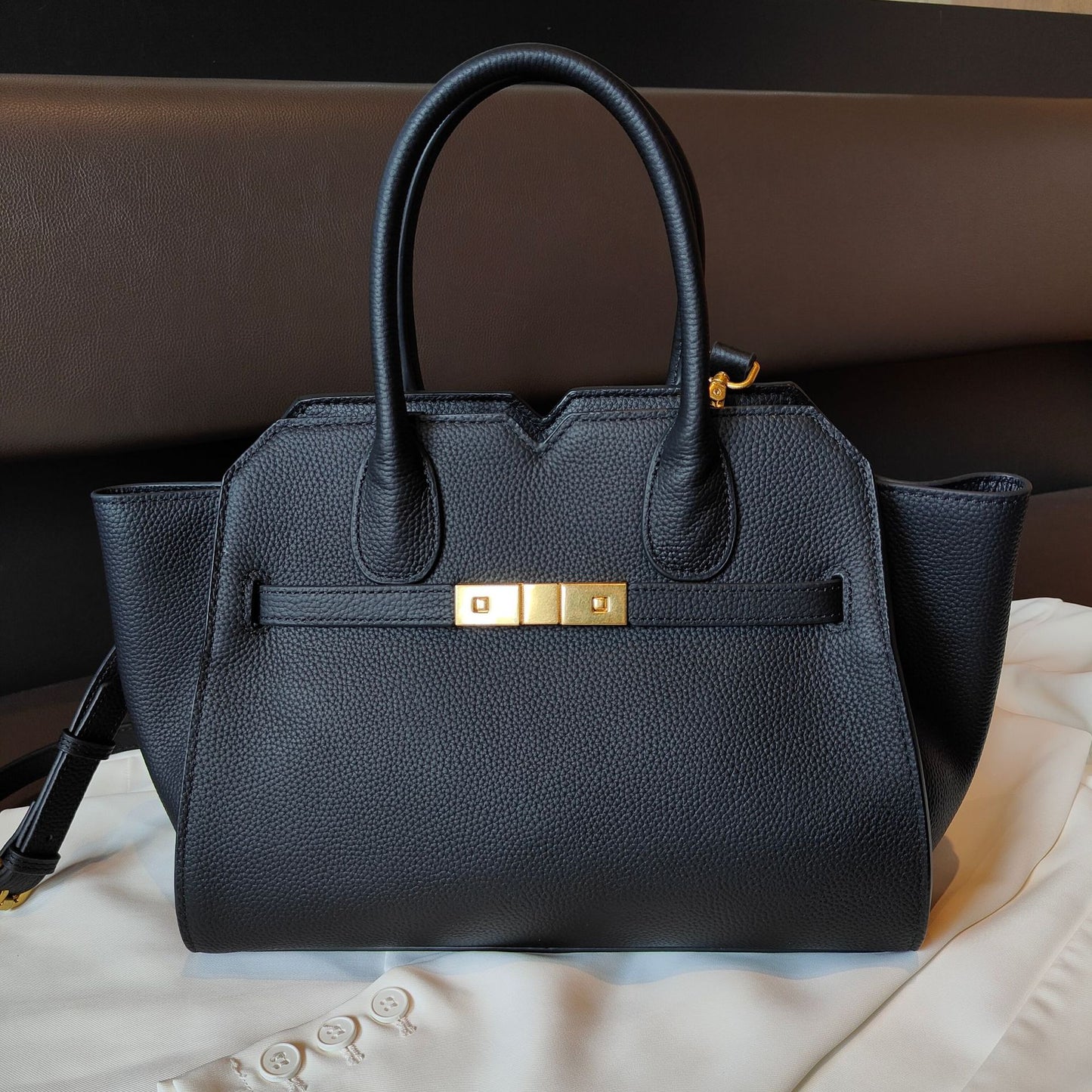 Women's Top Layer Cowhide High Sense Large Handbags