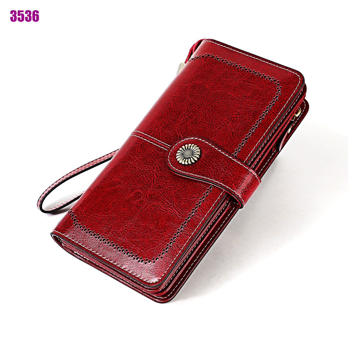 Women's Vintage Genuine Leather Long Cowhide Ladies Wallets