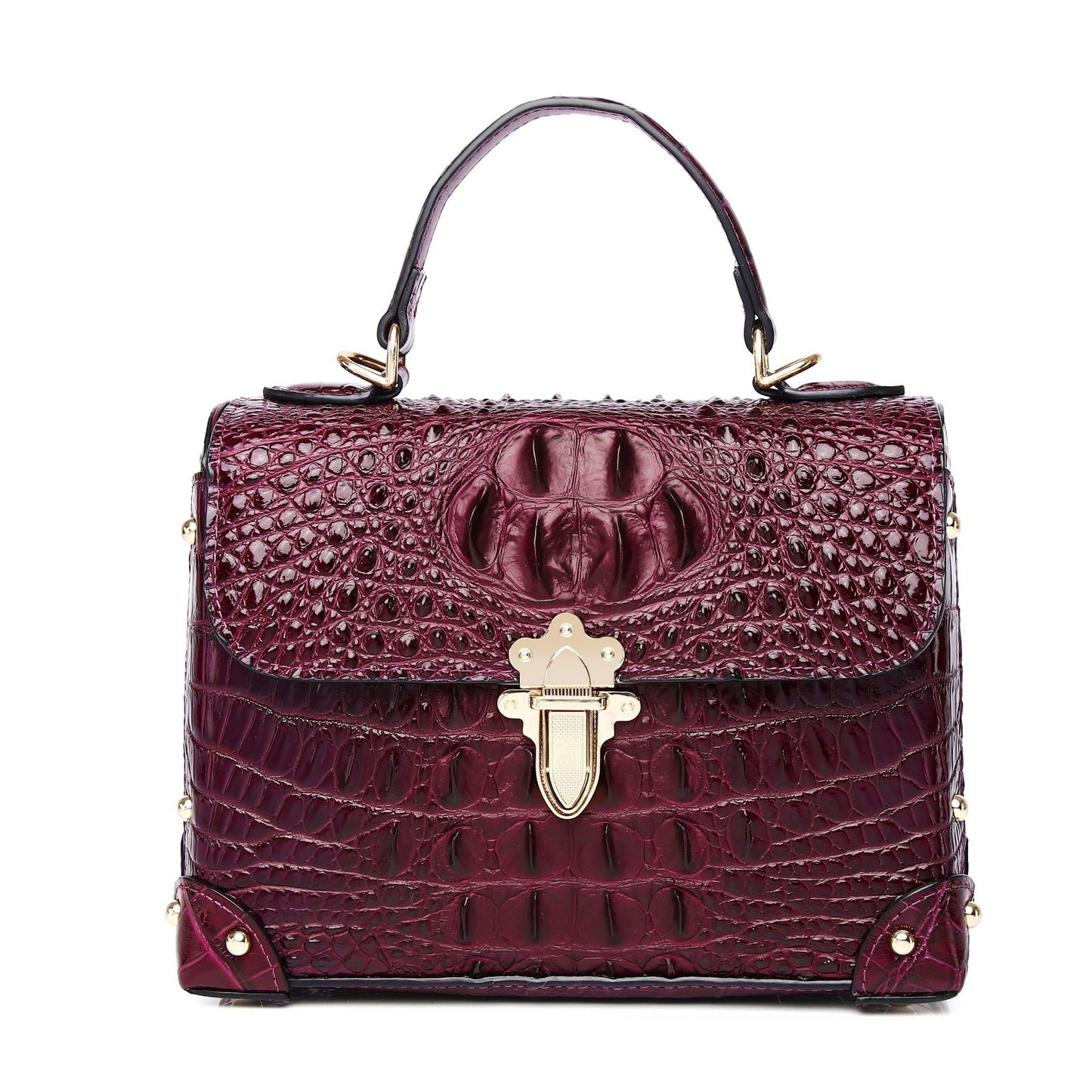 Women's Crocodile Pattern Leather Leisure Commute Business Handbags