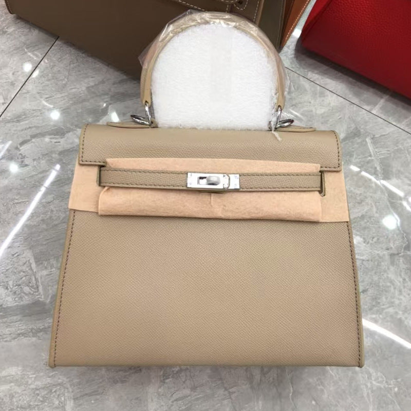 Women's Palm Print Second Generation Kelly Cowhide Handbags