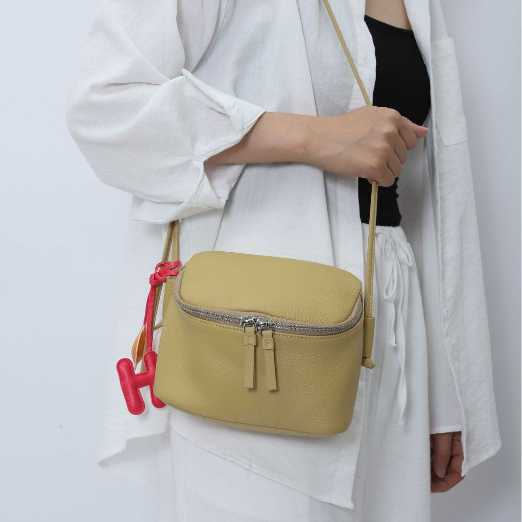 Women's Leather Underarm Lunch Box Simple Soft Shoulder Bags