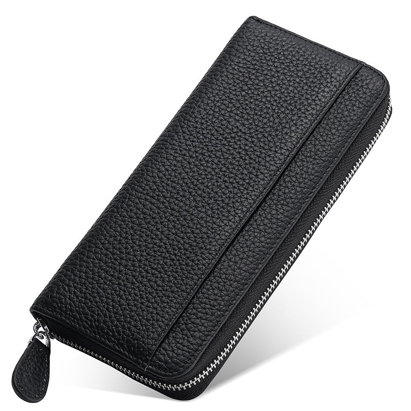 Leather Long Swiping Top Layer Fashion Men's Wallets