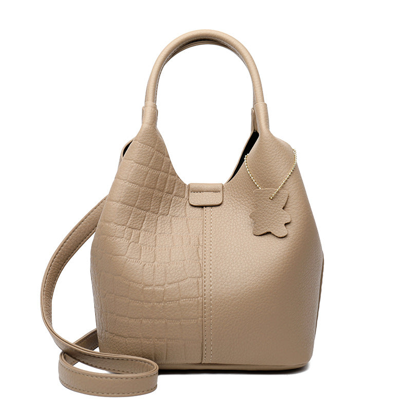 Women's Capacity Korean Style Fashion Mom Texture Handbags