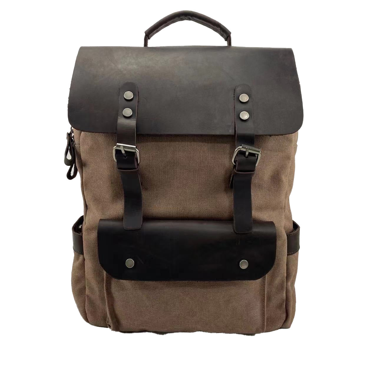 Pepper Salt Canvas Retro Textured Computer Backpacks