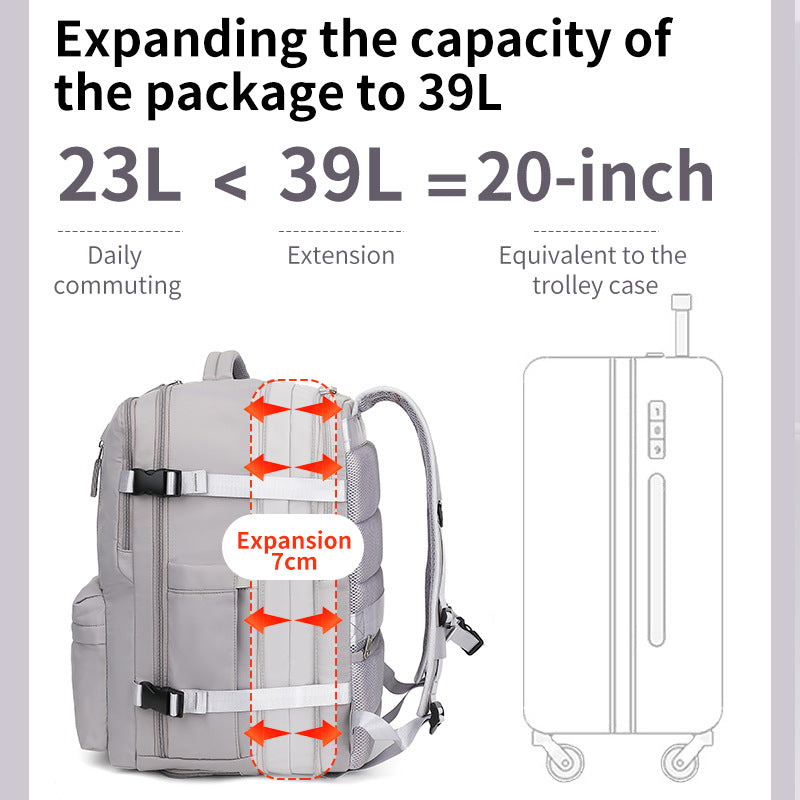 Women's & Men's & Expansion Simple Leisure Large Capacity Backpacks