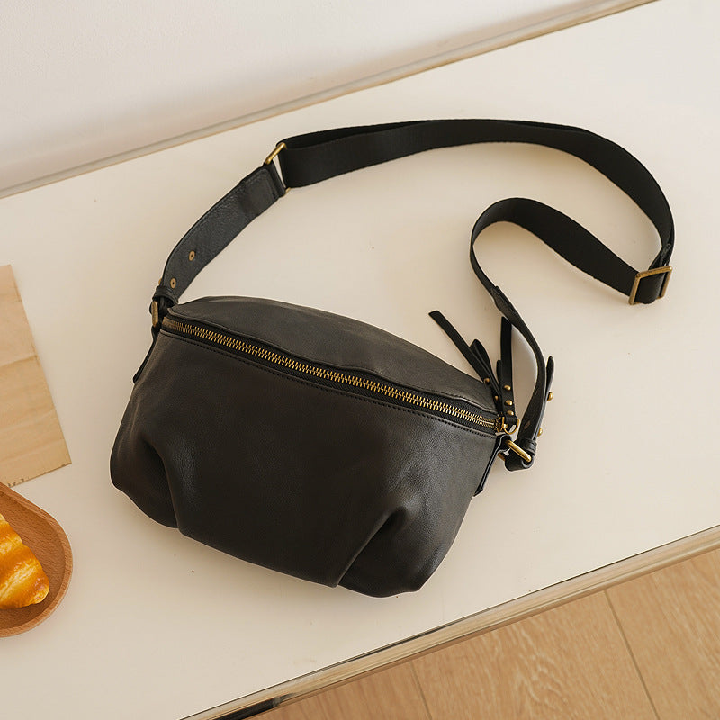 Women's Design High-grade Large Capacity Cloud Leather Shoulder Bags