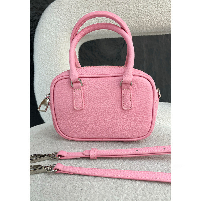 Women's Korean Simple First Layer Cowhide Mini Shoulder Bags