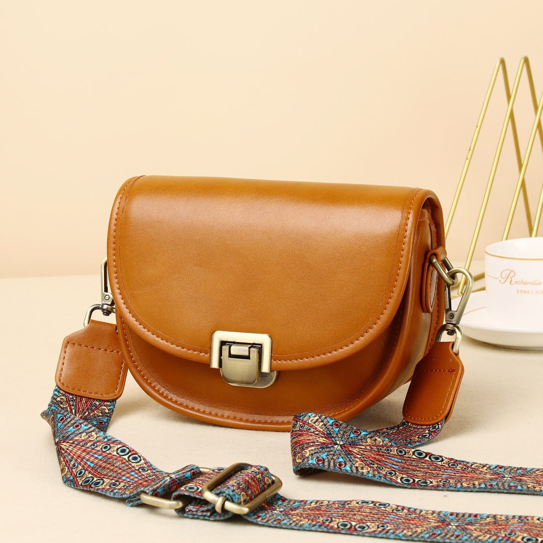 Women's Vintage Saddle High-grade Niche Design Autumn Shoulder Bags