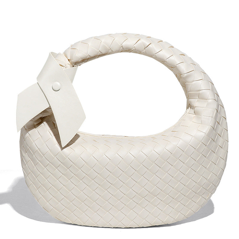 Women's Woven Fashion Knotted Round Large Capacity Handbags