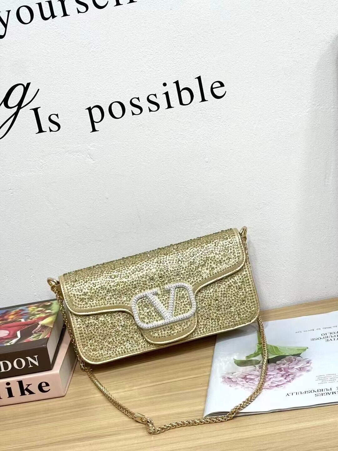 Women's Mini Diamond Rhinestone Flip Retro Bags
