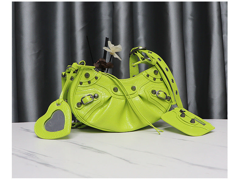 High Quality Rivet Motorcycle Sweet Cool Hot Three-in-one January Crossbody Bags