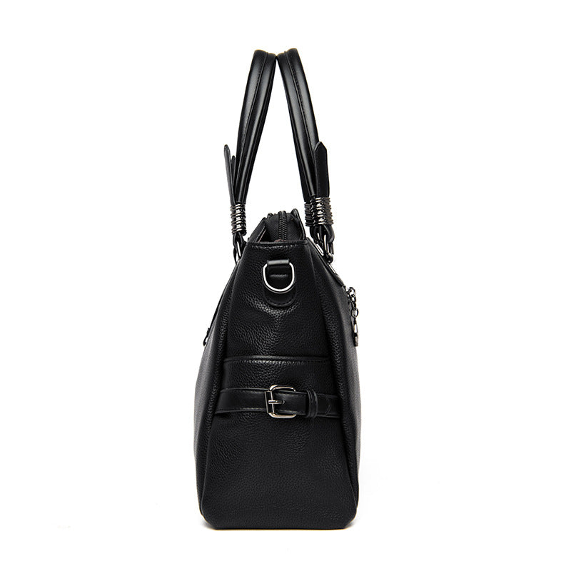 Women's Genuine Leather For Soft Fashion Large Handbags