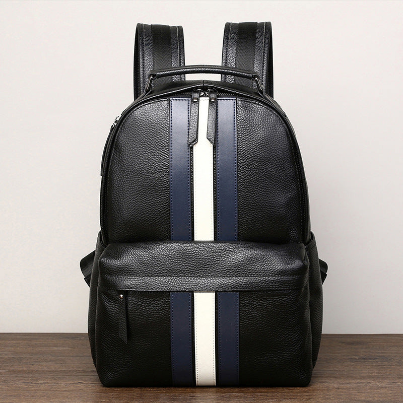 Men's Leather Fashion Trendy Large Capacity Lightweight Backpacks