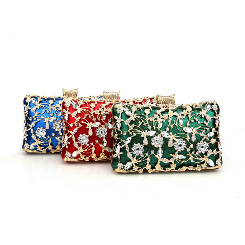 Women's Inlaid With Diamond Dinner Fashion Party Evening Bags