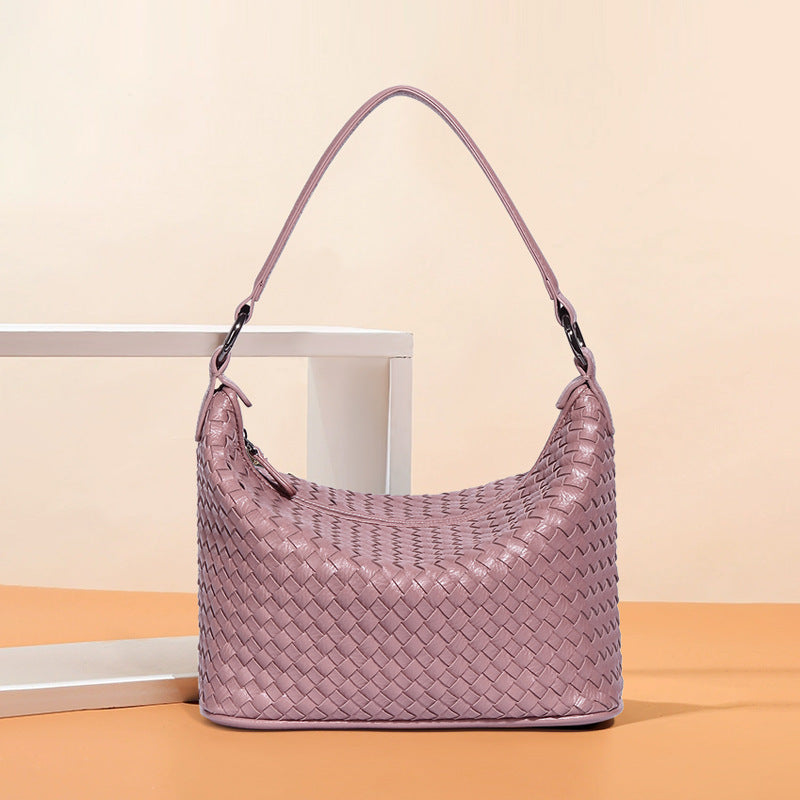 Women's Fashion Woven Portable Large Capacity Underarm Shoulder Bags