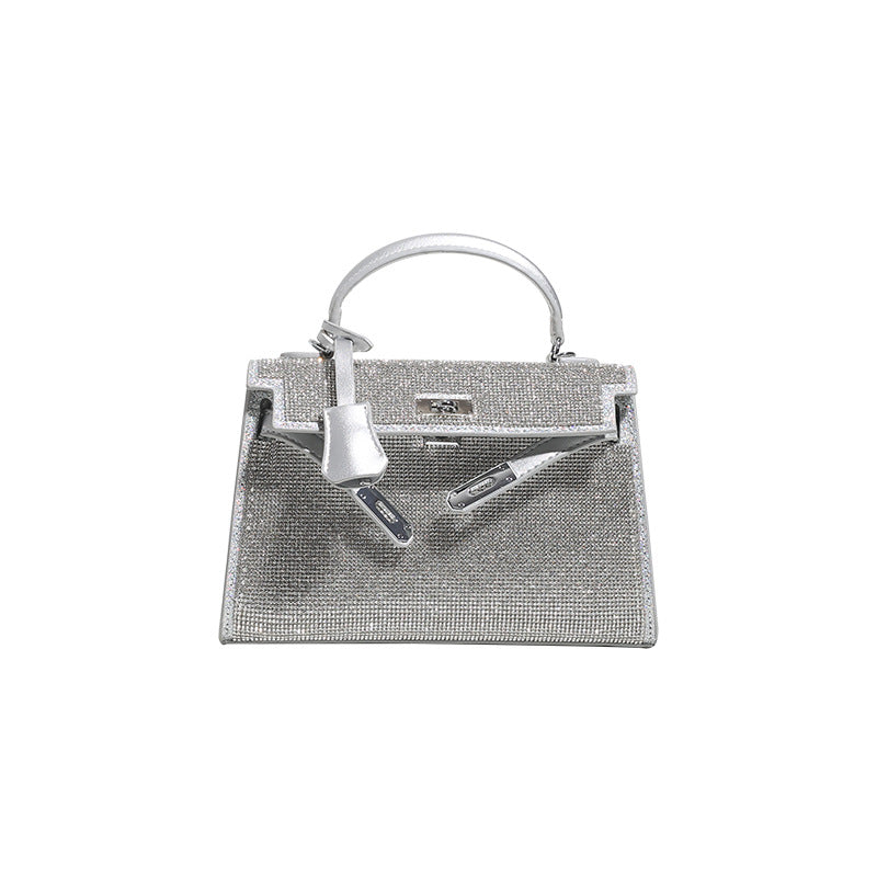 Women's Diamond Kelly Platinum Portable Live Broadcast Crossbody Bags