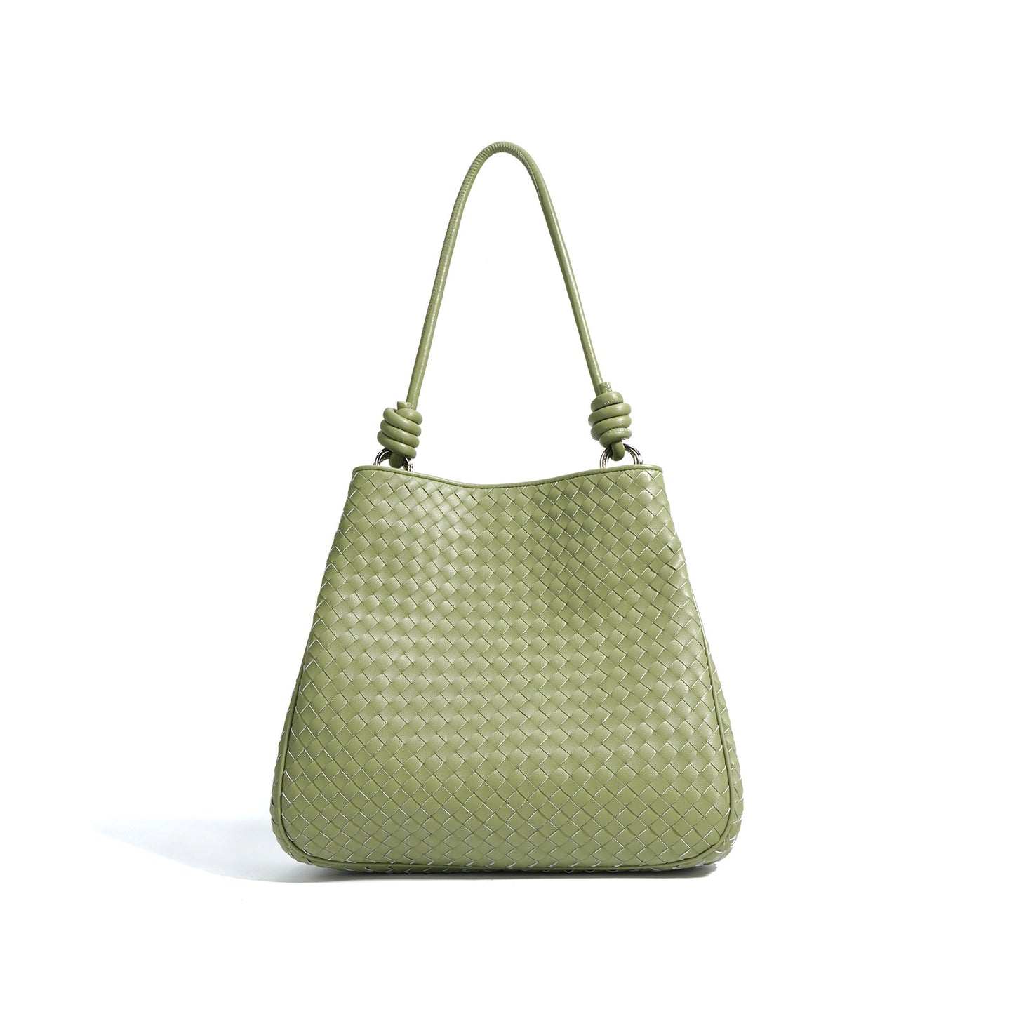 Female Braided Leather Big Fashion Bends Shoulder Bags