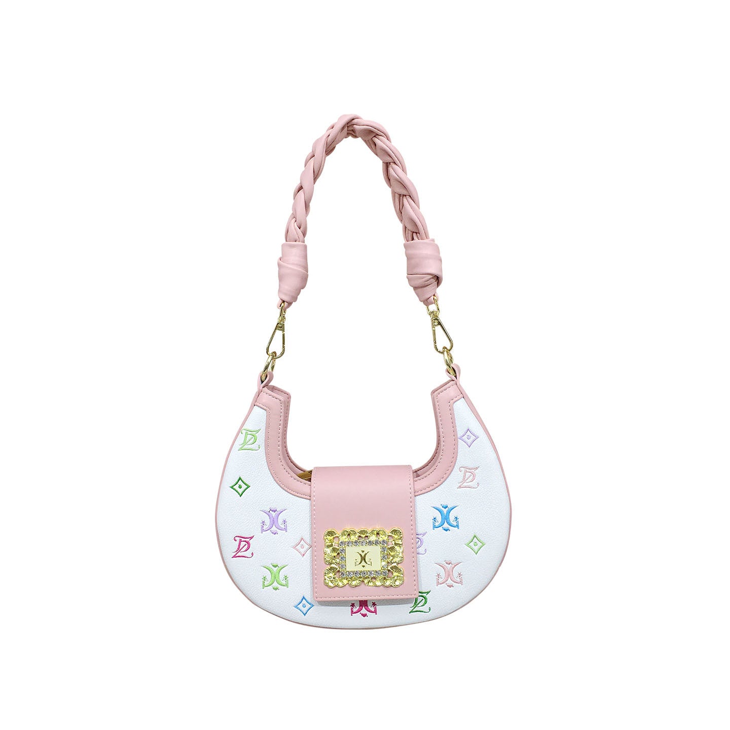 Women's Crescent Moon Hand-woven Twist Braid Shoulder Bags