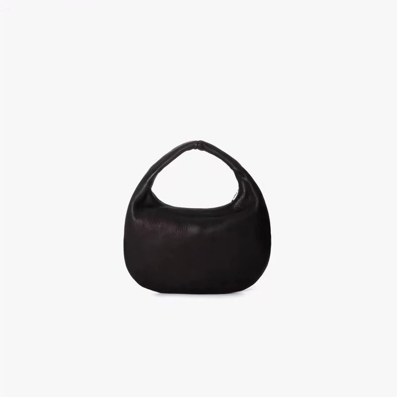 Women's Genuine Leather Crescent Popular Portable Moon Handbags