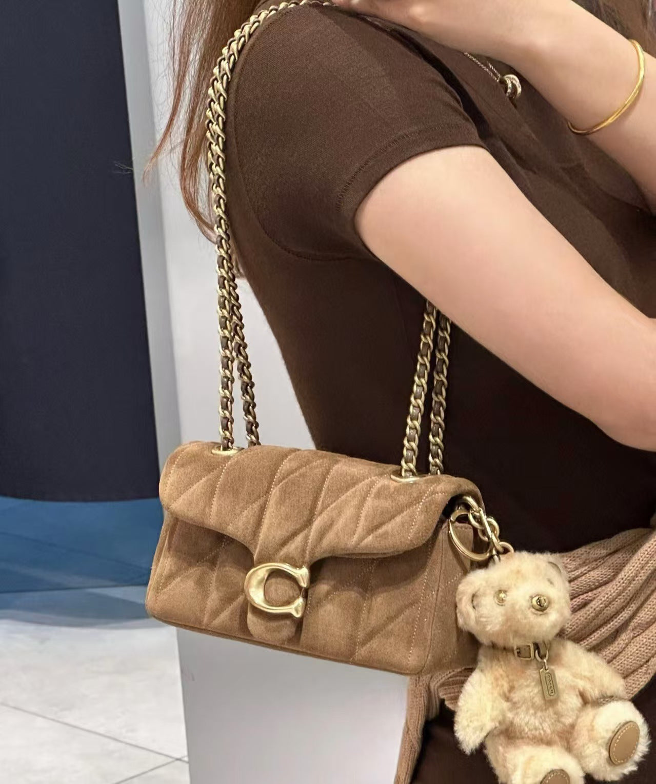 Creative Rhombus Sheepskin Chain Dionysian Underarm Crossbody Bags