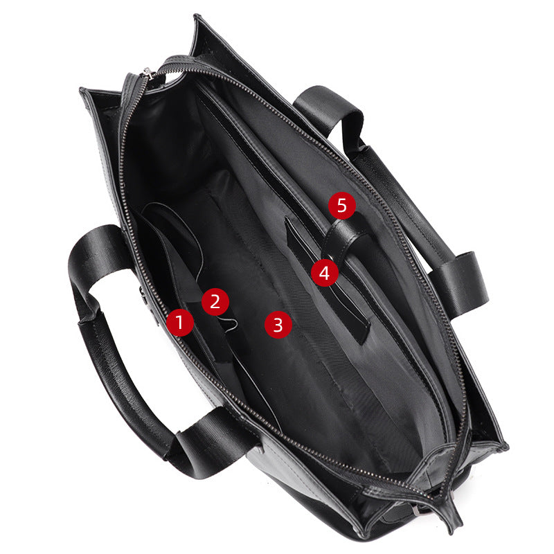 Men's Leather For First Layer Cow Computer Men's Handbags