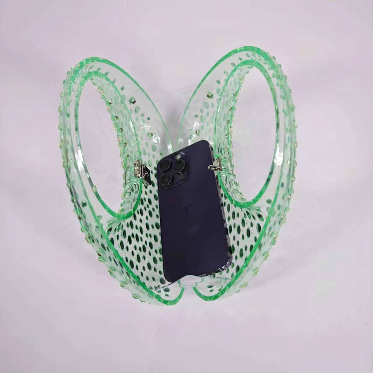 Women's Shiny Diamond Transparent Acrylic Box Dinner Evening Bags