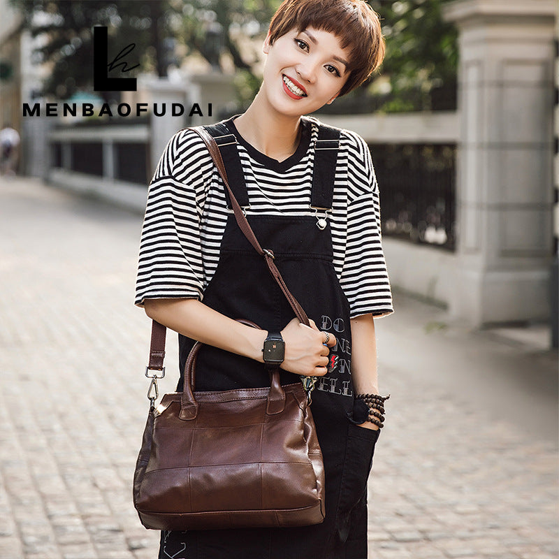 Pretty Women's First Layer Cowhide One Handbags