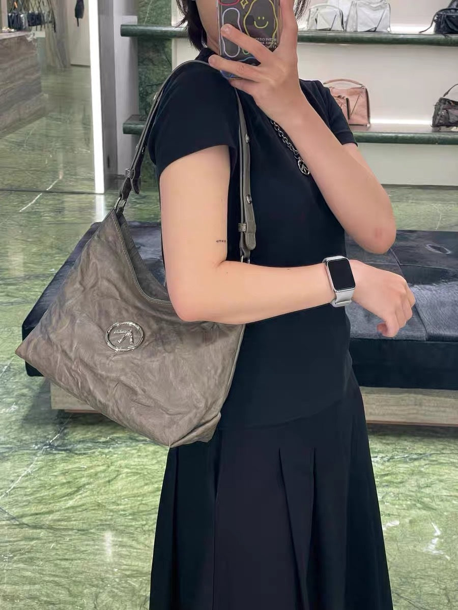 Stone Mini Sized Vegetable Tanned Sheepskin Underarm Shoulder Bags