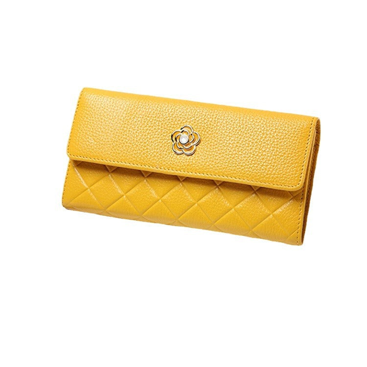 Korean Style Fashion Soft Cowhide Classic Ladies Wallets
