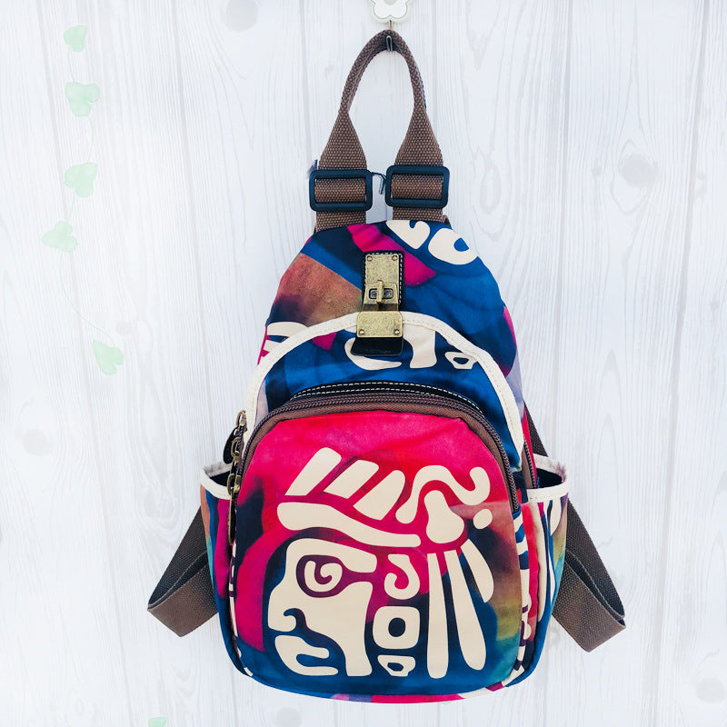 Women's Ethnic Style Oxford Cloth Large Capacity Backpacks