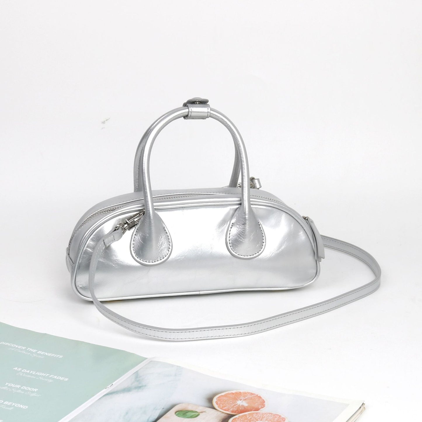 Baguette Niche Designer Portable Size Bowling Handbags