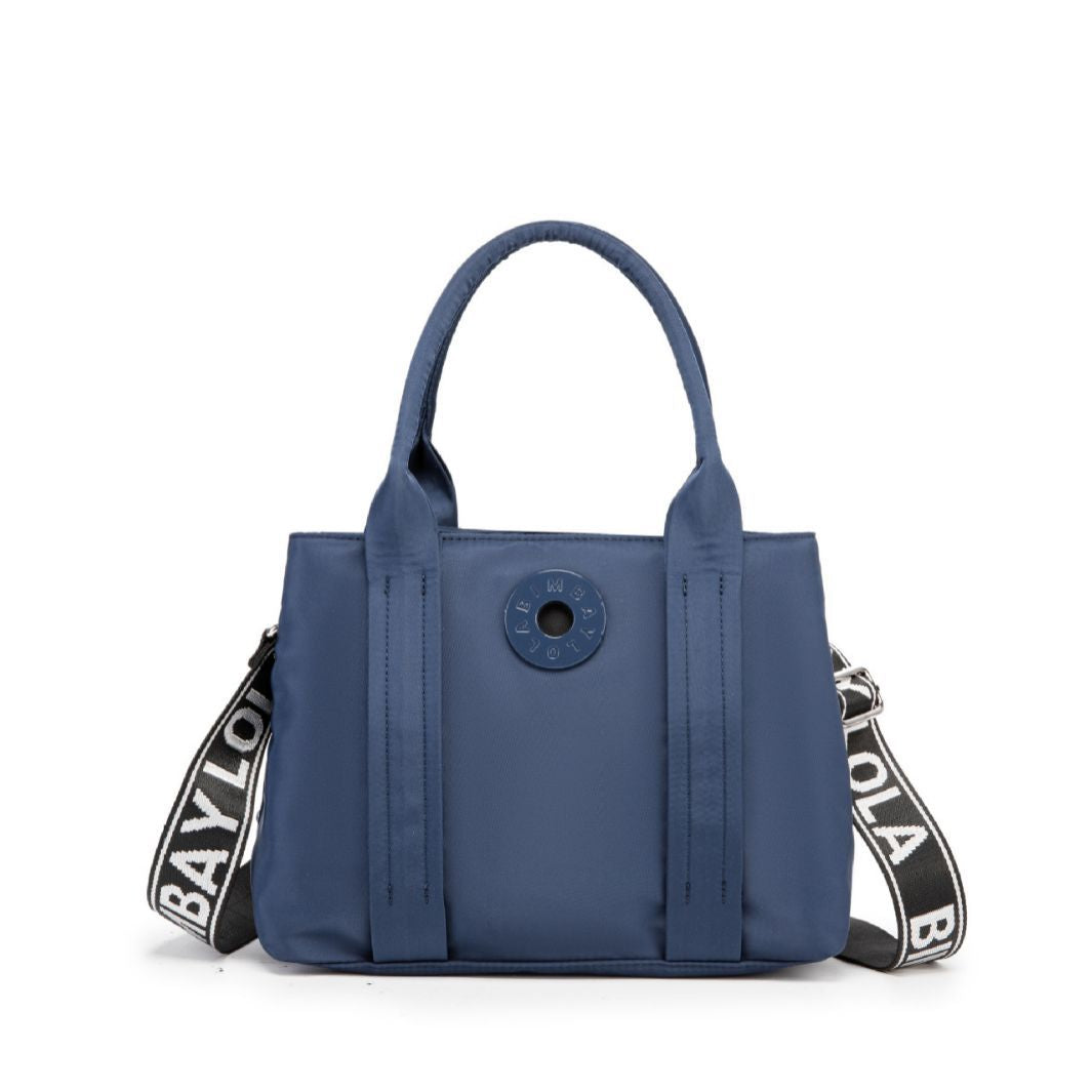 Spanish Round Label Solid Color Portable Shoulder Bags