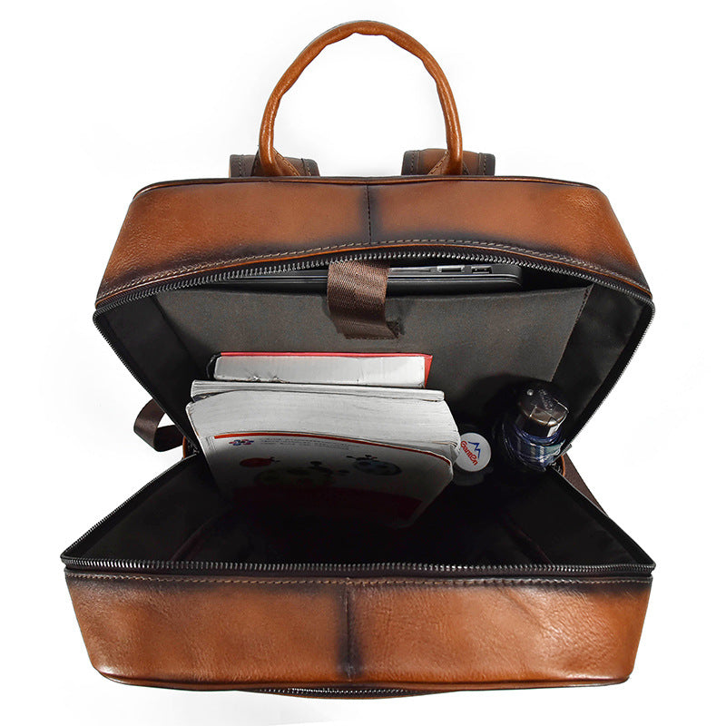Women's & Men's & Leather Vegetable Tanned Brushed Retro Bags