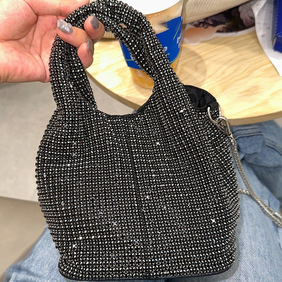 Rhinestone Hard Bottom Shaping Quality Vest Shoulder Bags