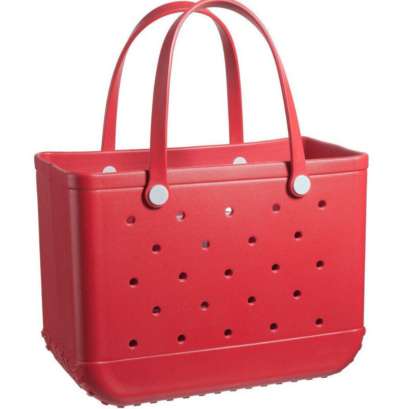 Women's Beach Printed Basket Hole Storage Bags