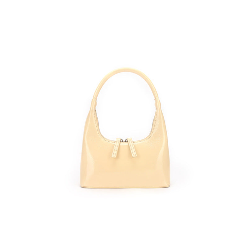 Niche Genuine Leather French Vintage Patent Bags