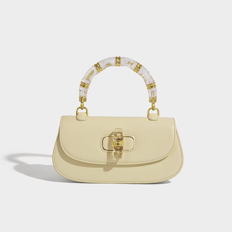 Women's Crystal Bamboo Saddle High-grade Simple Trendy Shoulder Bags