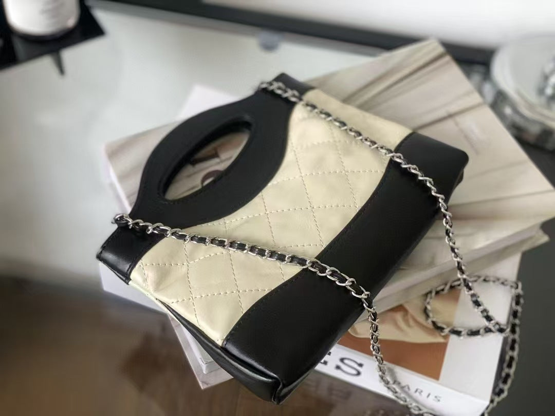 Women's Style Rhombus Chain Genuine Leather Fashionable Crossbody Bags