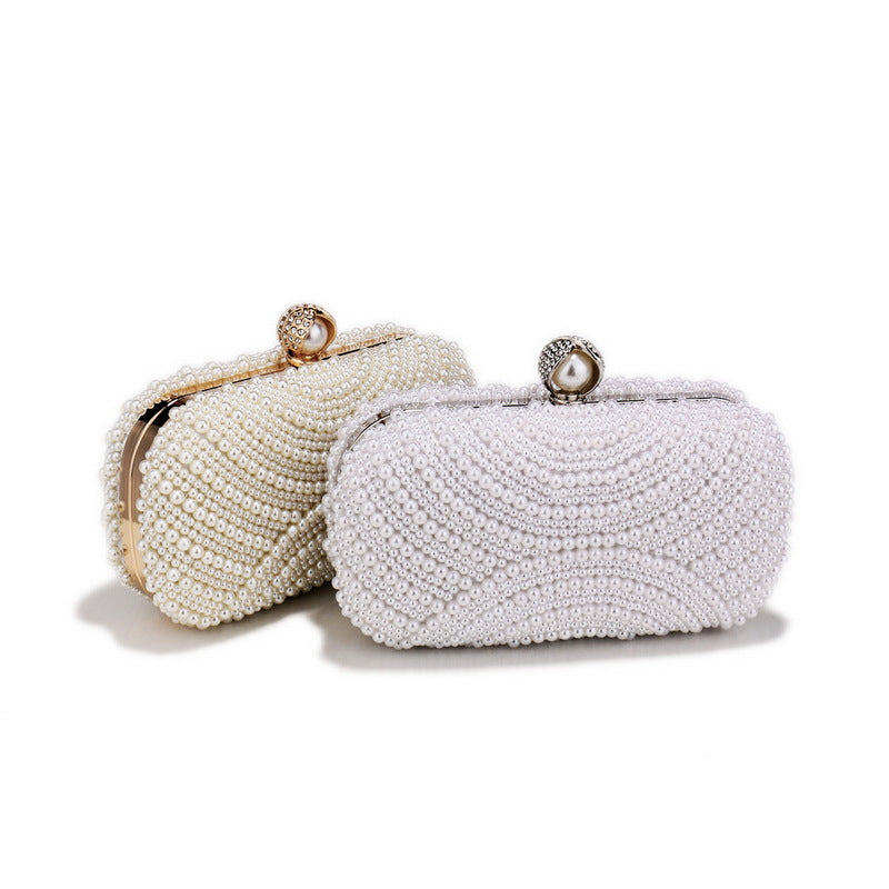 Women's Pearl Dinner Fashion Party Banquet Clutch Evening Bags
