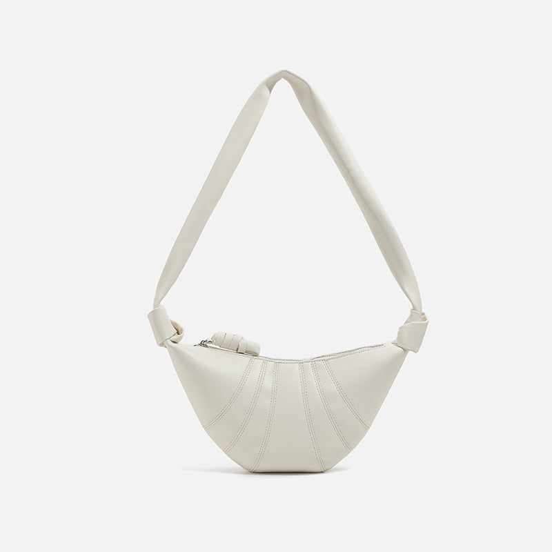 Women's Retro Minority Croissant Cowhide Dumpling Fashion Shoulder Bags