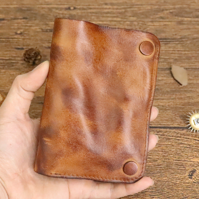 Hand-rub Color Top Layer Leather Distressed Men's Wallets