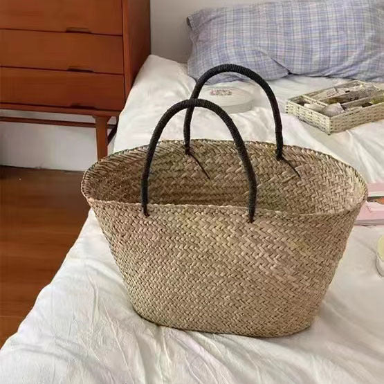 Water Plants Woven Fashion Simple Elegant Tassel Shoulder Bags
