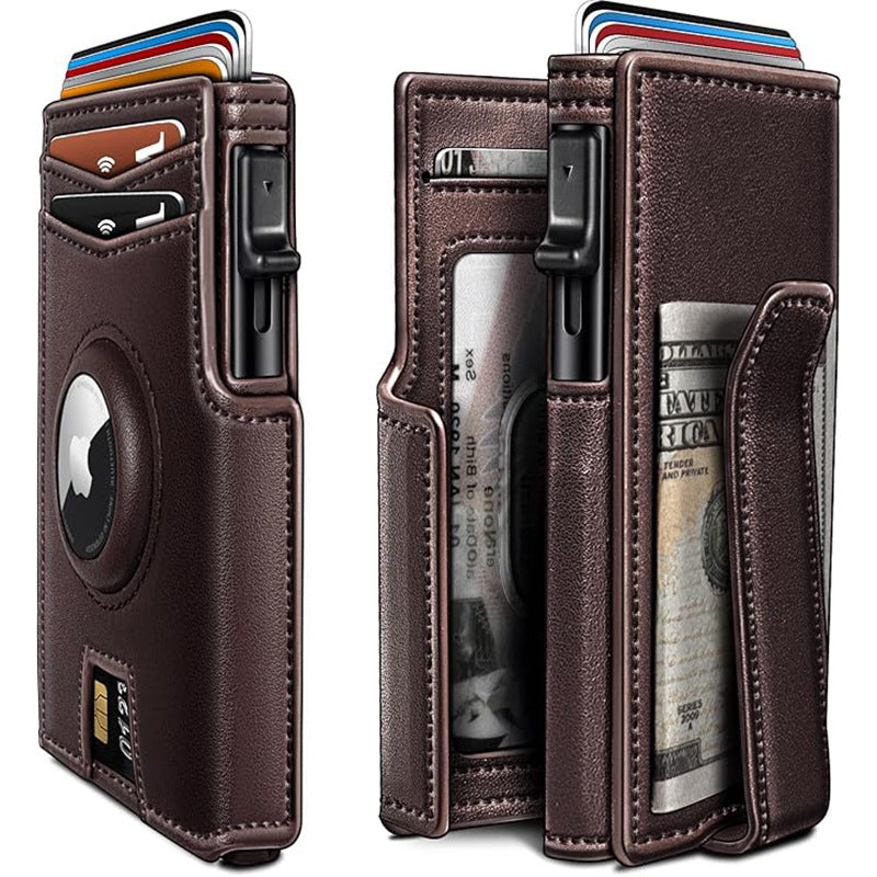 Men's Magnetic Flip Contrast Color Large Capacity Men's Wallets