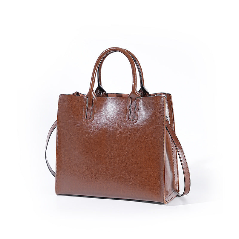 Women's Fashion Genuine Leather Commute Large Capacity Bags
