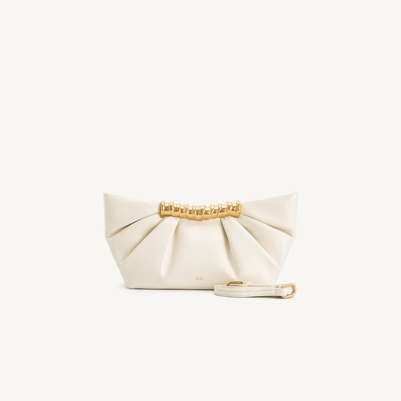 Pleated Clutch Metal High-grade Cloud Trendy Bags
