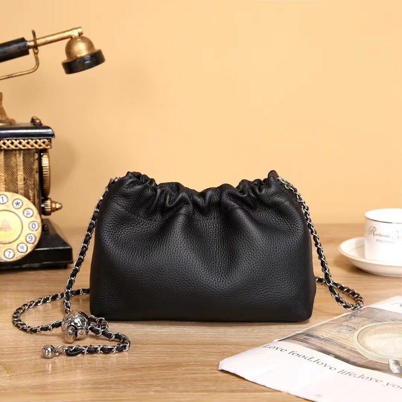 Women's Cowhide Underarm Korean High-grade Leather Practical Crossbody Bags