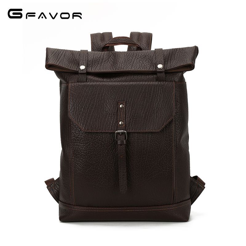Men's First Layer Cowhide Business High-grade Large Backpacks