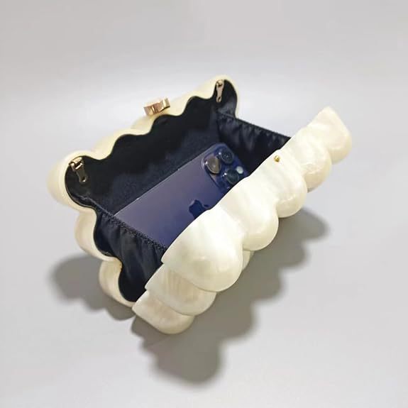 Classy Wave Acrylic Banquet Clutch One Evening Bags